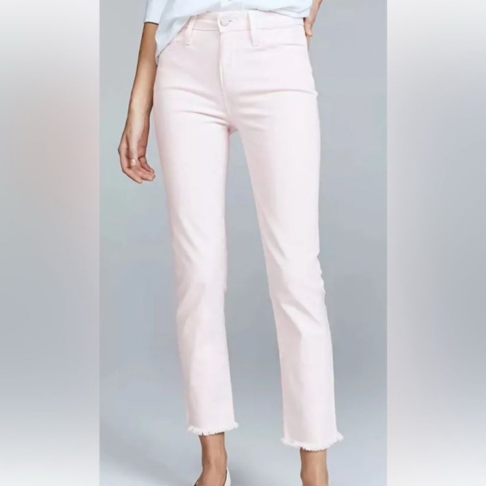 Paige Hoxton Light Pink Slim Crop Jeans Size 31